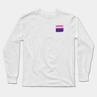 Genderfluid flag bookstack Long Sleeve T-Shirt